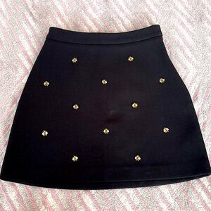 Maje black mini skirt with bee embellished  FR size 1 in great condition